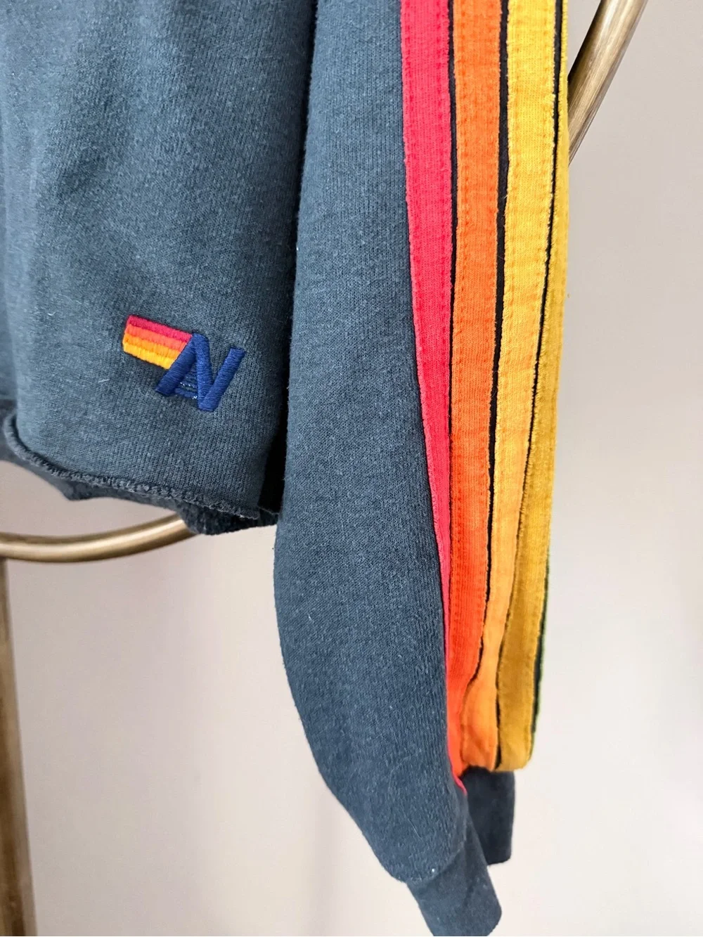 Aviator Nation Set- XS Dark Blue with Rainbow Stripe Details - Picture 2 of 5